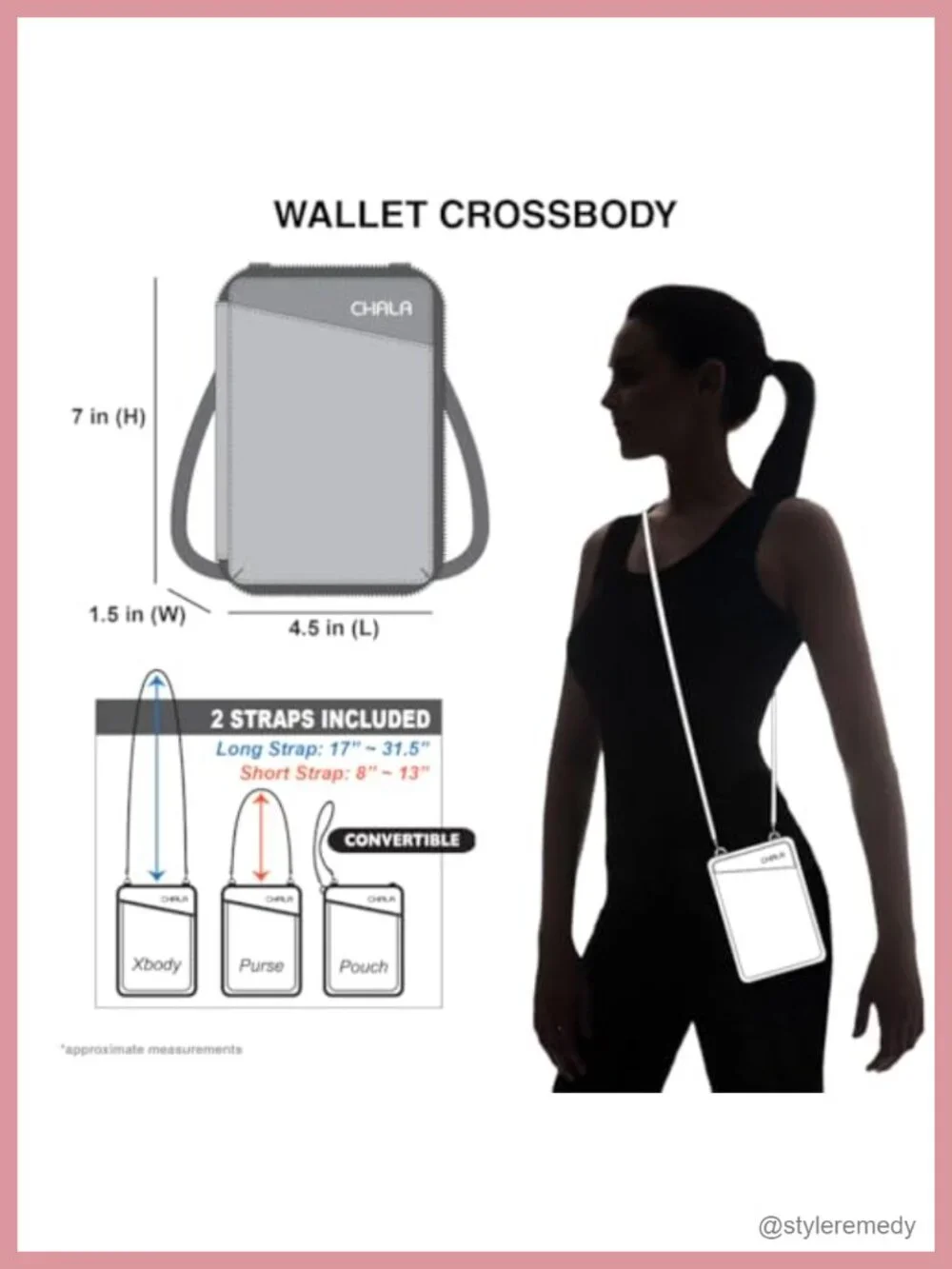 Faux Leather Multicolor Crossbody Phone Purse with Adjustable Strap, Wallet